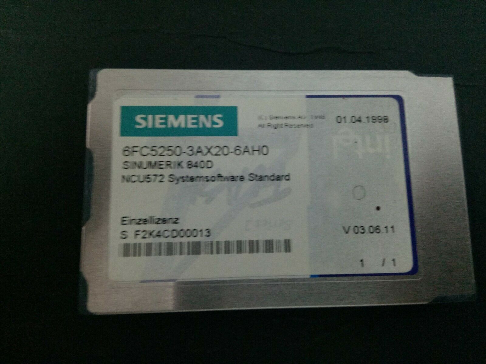 SIEMENS 6FC5250-3AX20-6AH0